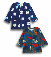 Oryza Creations Night Suits Unisex Multi Printed T-shirts and Pajamas Set | 2 Psc Set