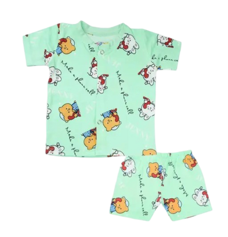 Oryza Creations Green Color Top & Short Set Baby Boy