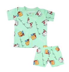 Oryza Creations Green Color Top & Short Set Baby Boy